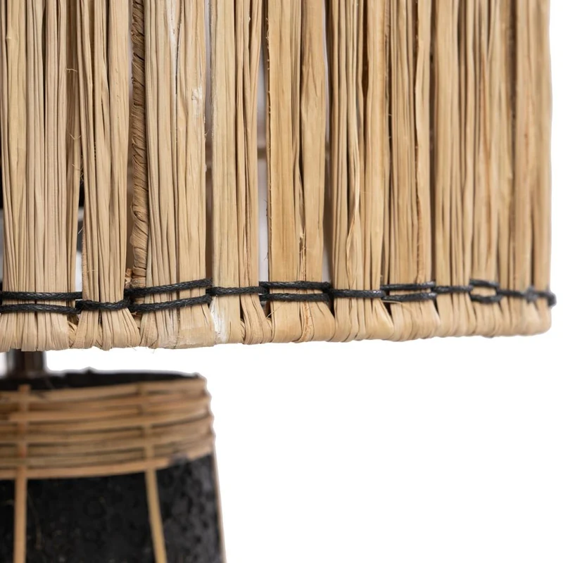 Tischlampe Skiathos Table Lamp natural Black Bizar Bazar