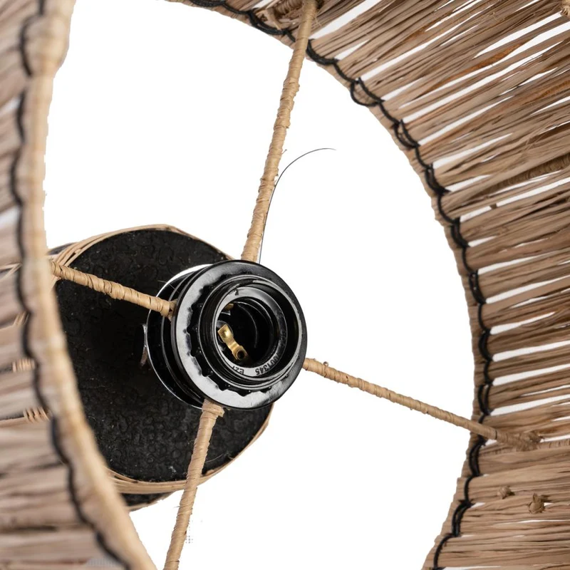 Tischlampe Skiathos Table Lamp natural Black Bizar Bazar