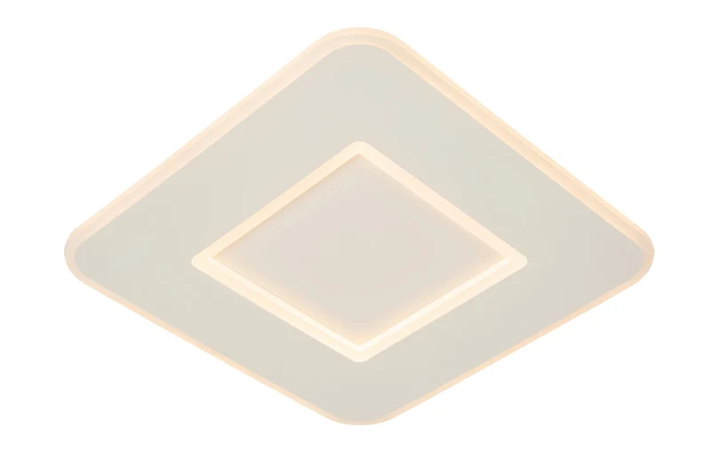 LED-Deckenleuchte Axelle 3-Stufen dimmbar quadratisch Warmweiß Weiß 39,4cm
