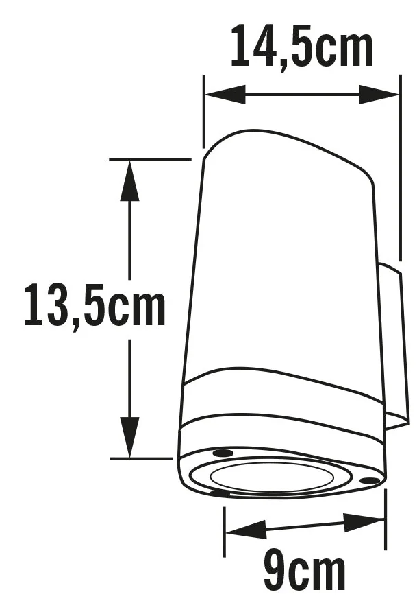 Außen-Wandstrahler Modena weiß Alu Glas IP44