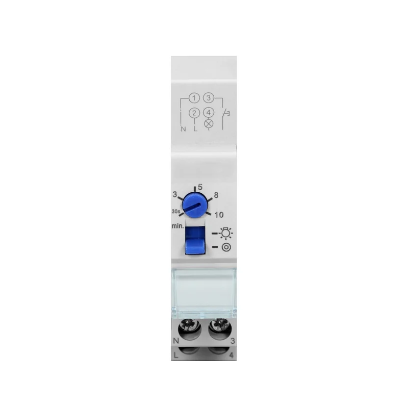 Trano Treppenhausautomat Zeitschaltuhr 230V 2300W | DIN-Schiene | LED kompatibel | 30 Sek.–20 Min. | IP20 | 3/4-Draht Installation