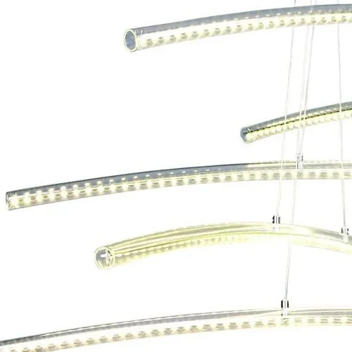 Stripe 72W LED Pendelleuchte Chrom Balkenleuchte Acryl 5x Stäbe