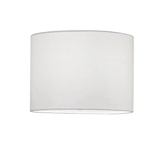 Lampenschirm Stoff weiß rund Zylinder E27 Ø 39 cm Stehlampe