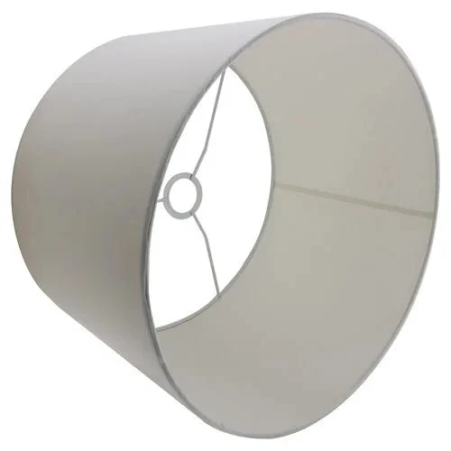 Lampenschirm Stoff weiß rund Zylinder E27 Ø 39 cm Stehlampe