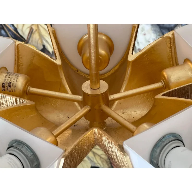 Semi-Flush Gold Chandelier | CLSPK036