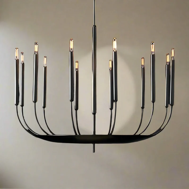 Candelabra Chandelier | Brass or Black | CLYV096B