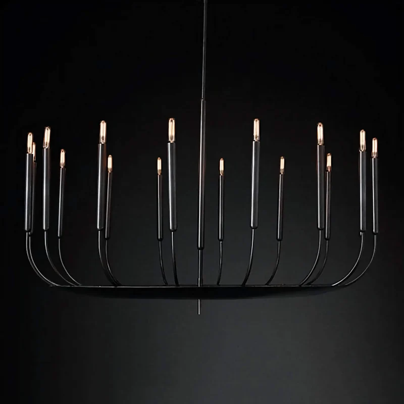 Candelabra Chandelier | Brass or Black | CLYV096B