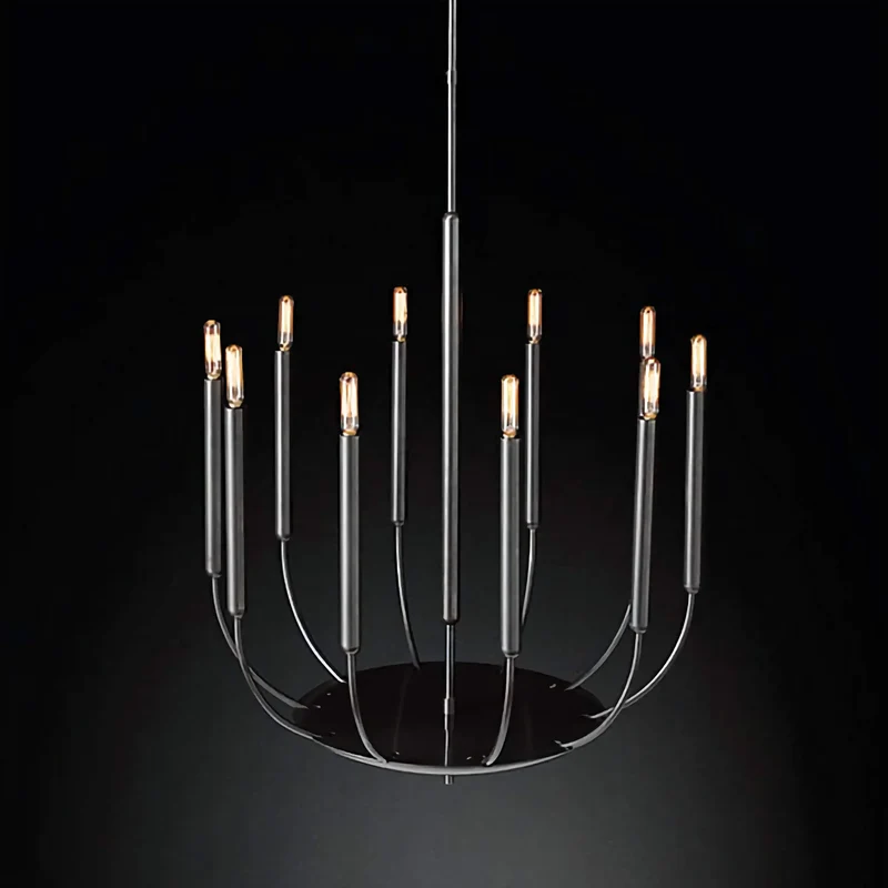 Candelabra Chandelier | Brass or Black | CLYV096B