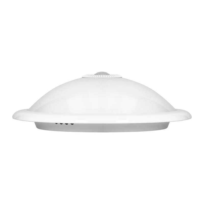Trano Deckenleuchte mit 360° Bewegungsmelder, 2x18W E27, IP20, Ø300mm, Polycarbonat, PIR Sensor, für Flur Keller Garage
