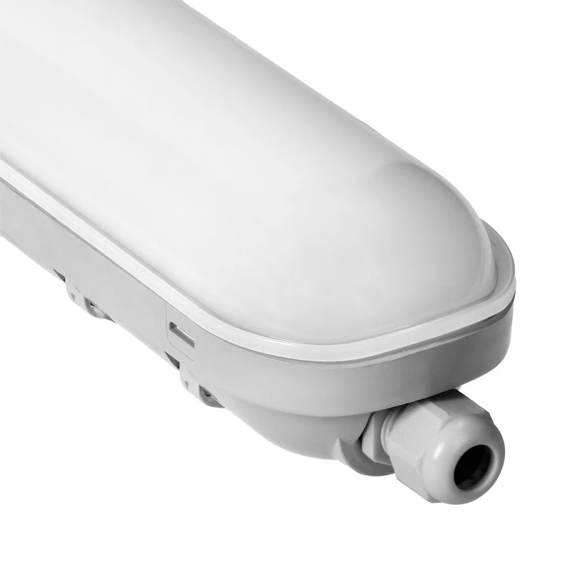 Trano LED Feuchtraumleuchte 18W/36W/48W | 1800–4800lm | 4000K Neutralweiß | IP65 IK08 | SMD LED Wannenleuchte Garage Lagerhalle