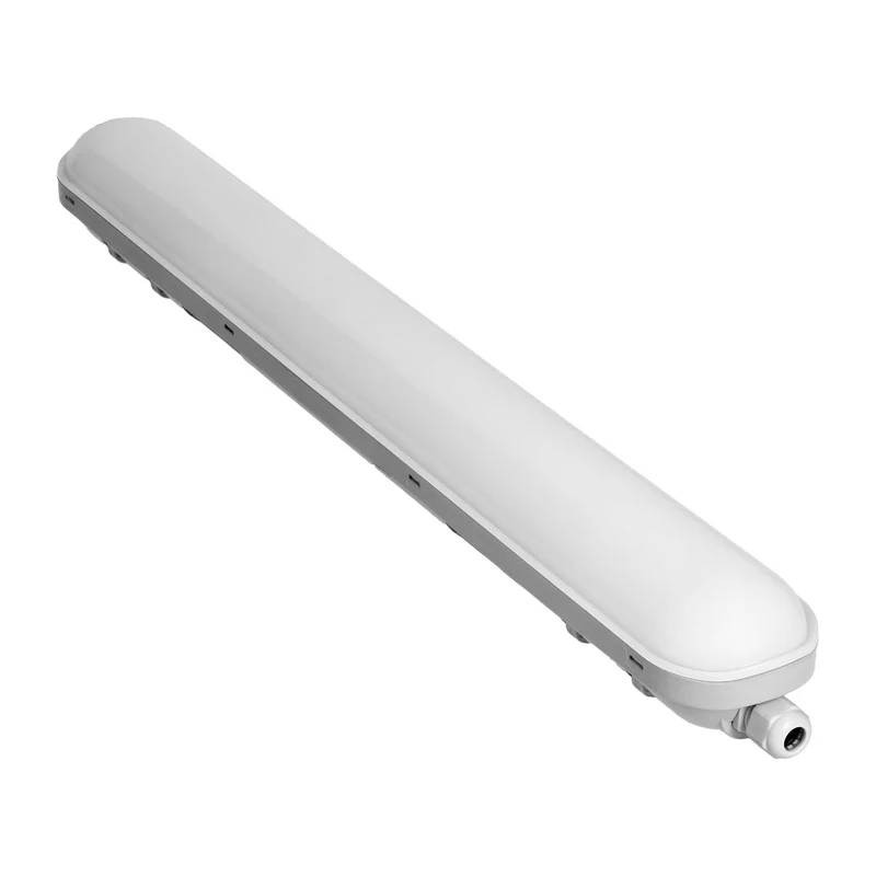 Trano LED Feuchtraumleuchte 18W/36W/48W | 1800–4800lm | 4000K Neutralweiß | IP65 IK08 | SMD LED Wannenleuchte Garage Lagerhalle