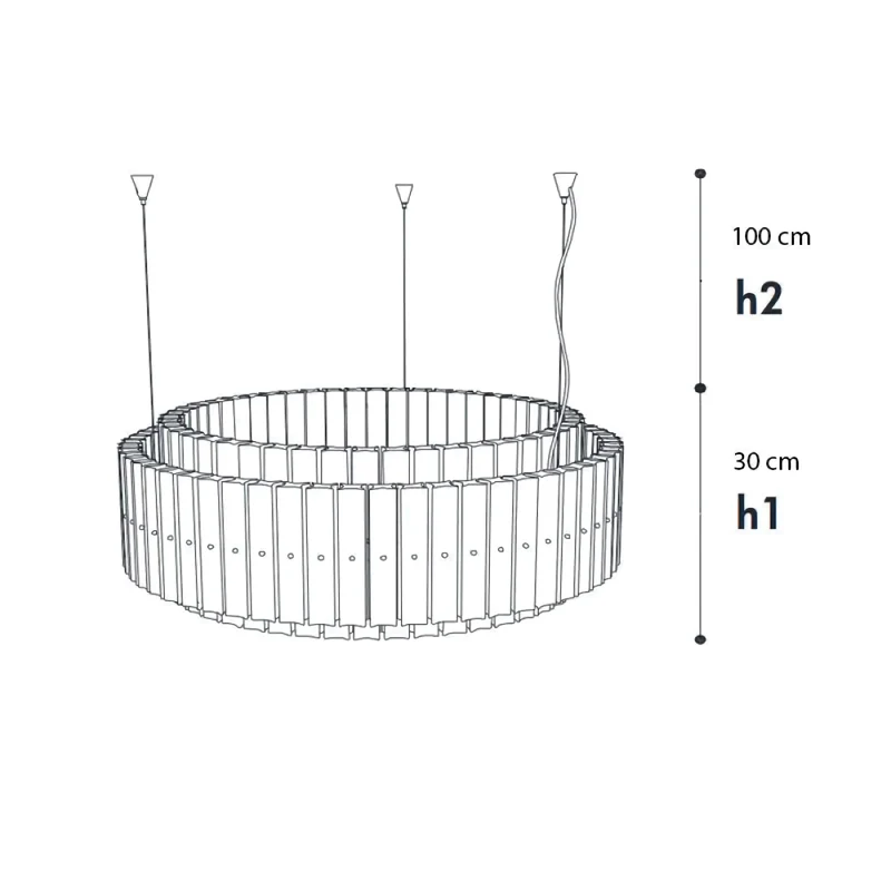 Smoked Glass Drum Chandelier | CLFB02550