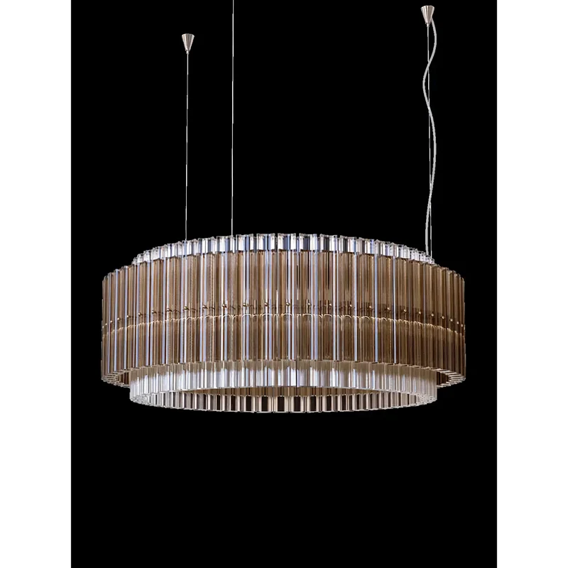 Smoked Glass Drum Chandelier | CLFB02550