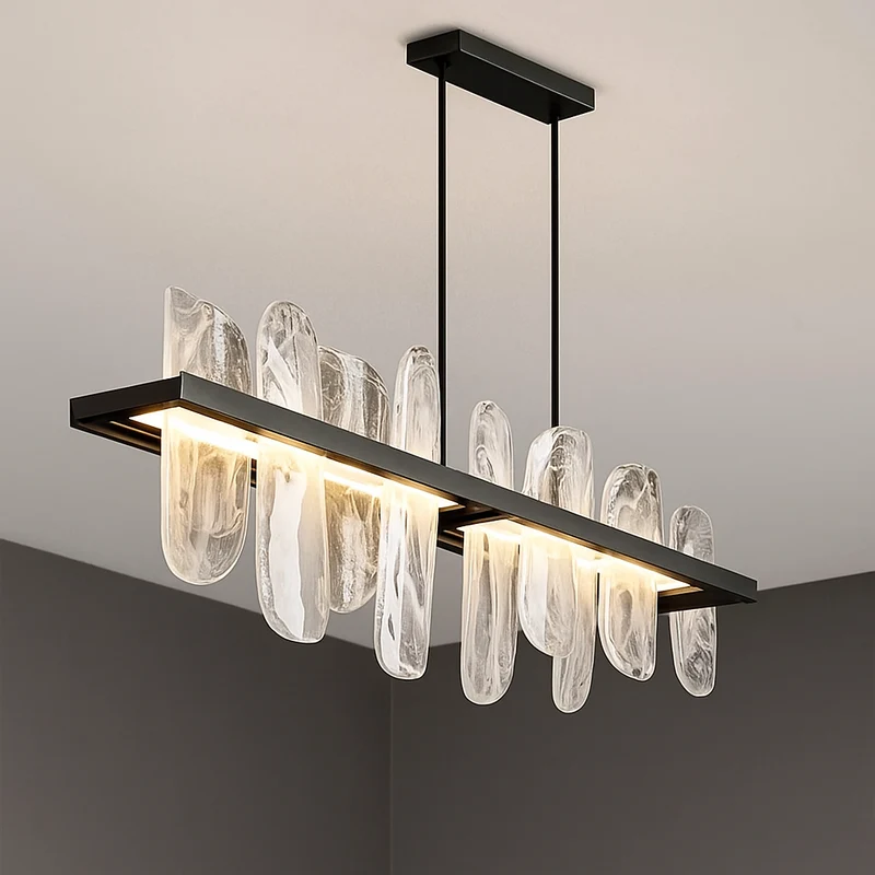 Linear Glass Chandelier | CLPJS025L