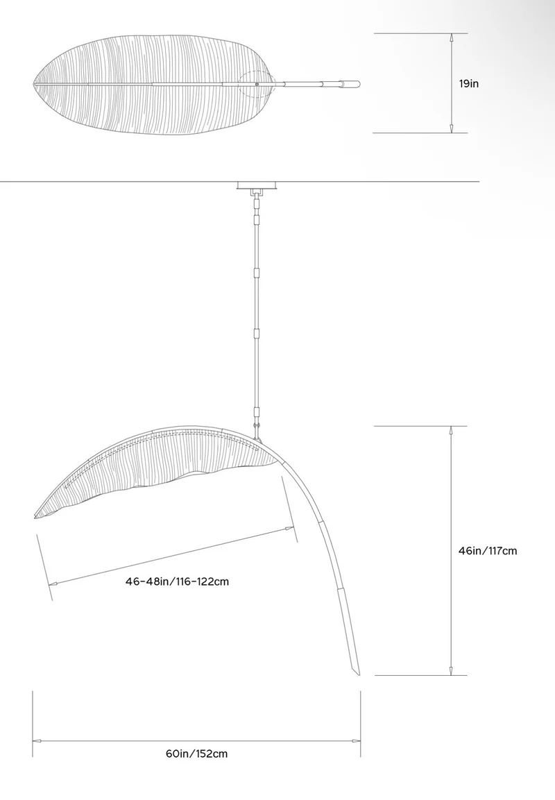 Single Banana Leaf Pendant Light | CLJNB02