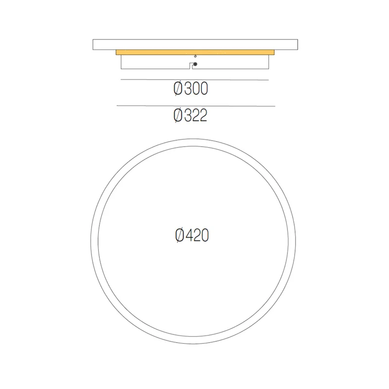 Wand-/Deckenleuchte Stone