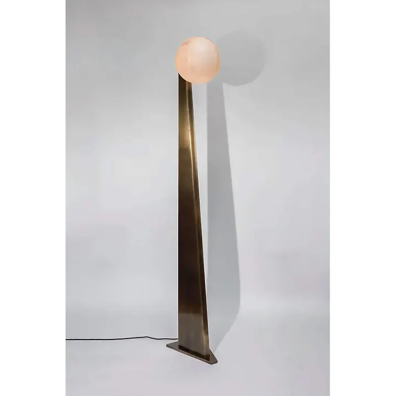 Sculptural Floor Lamp | Patinated Brass | CLORB0281K