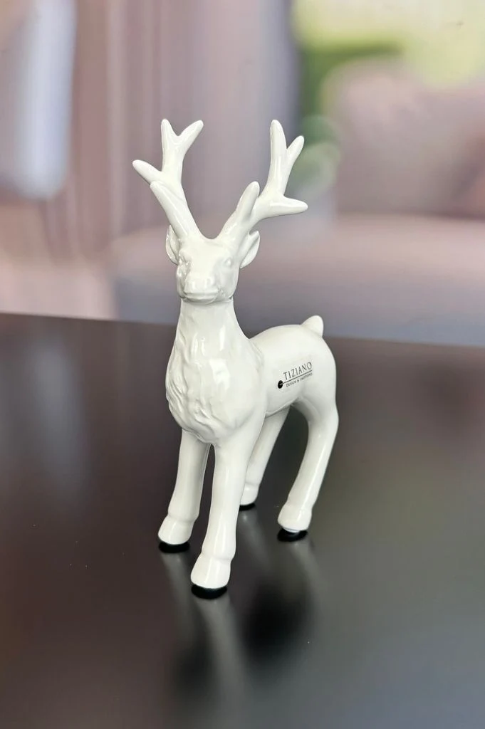 Geschenkbox Hirsch Robin creme-weiß