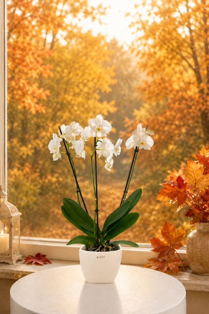 Orchideenkübel Silano 13cm creme-weiß