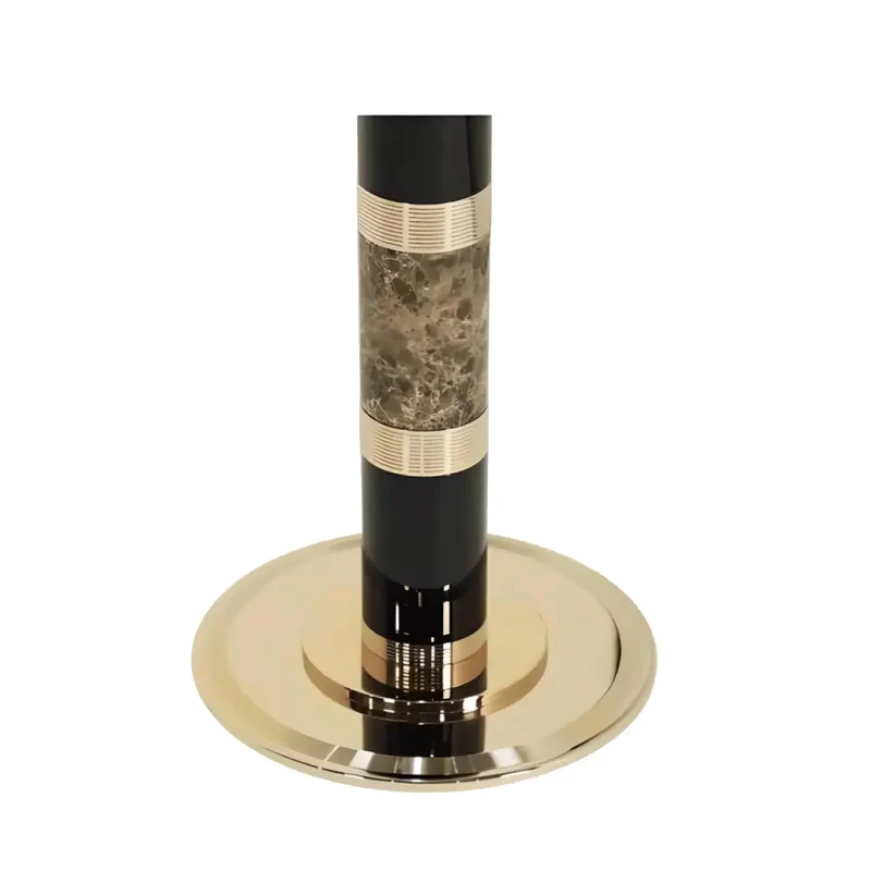 Striped Marble & Brass Floor Lamp | CLKIS025D