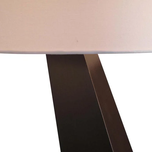 Cantilevered Oak Table Lamp | Linen Shade | CLVMO0281