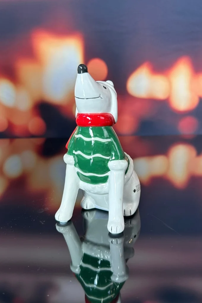 2er Set Deko Hund Rolf mit grünem Pulli