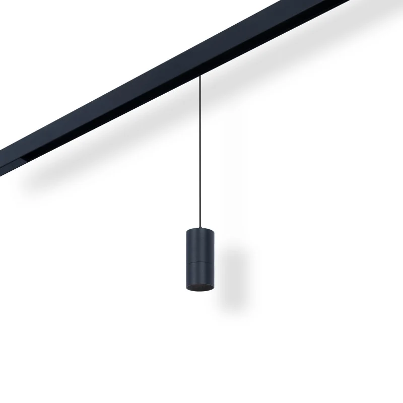 Trano 48V LED Pendelleuchte 5W dimmbar – Magnet Schienensystem, DALI‑2, CCT 2700–6000K, CRI>90, 36° Spot, Aluminium Schwarz