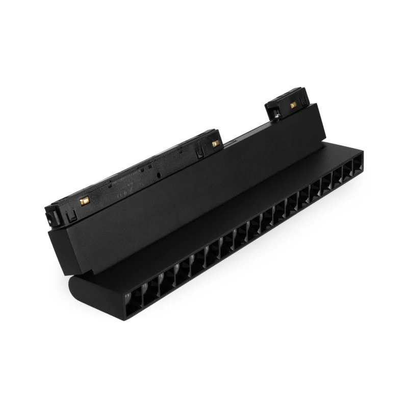 Trano 48V Magnet‑Schienenstrahler CCT 12W/18W DALI‑2 dimmbar UGR18, 24° Spot, CRI 95, schwenkbar – Linear LED Lampe Schwarz