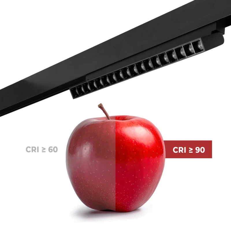 Trano 48V Magnet‑Schienenstrahler CCT 12W/18W DALI‑2 dimmbar UGR18, 24° Spot, CRI 95, schwenkbar – Linear LED Lampe Schwarz