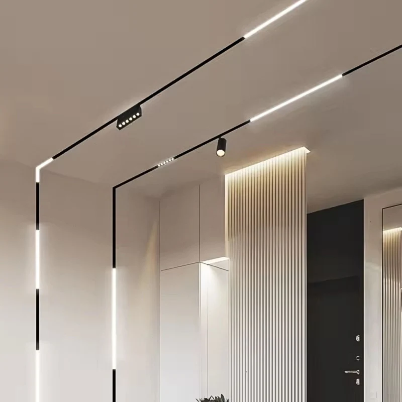 Trano 48V Magnet‑Schienenstrahler CCT 12W/18W DALI‑2 dimmbar UGR18, 24° Spot, CRI 95, schwenkbar – Linear LED Lampe Schwarz