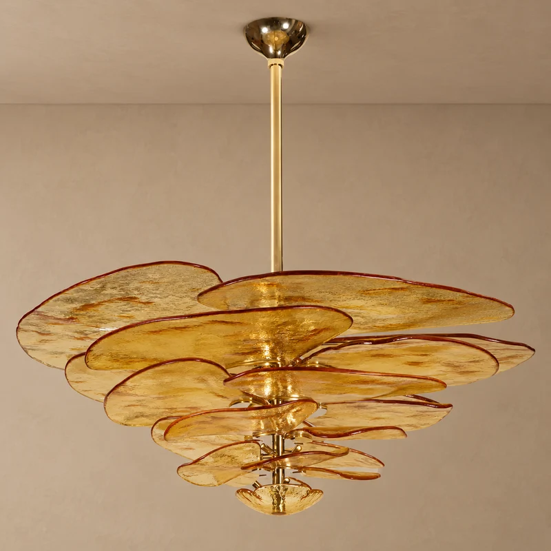 Fiore Chandelier | Amber Glass | CLZL896620A