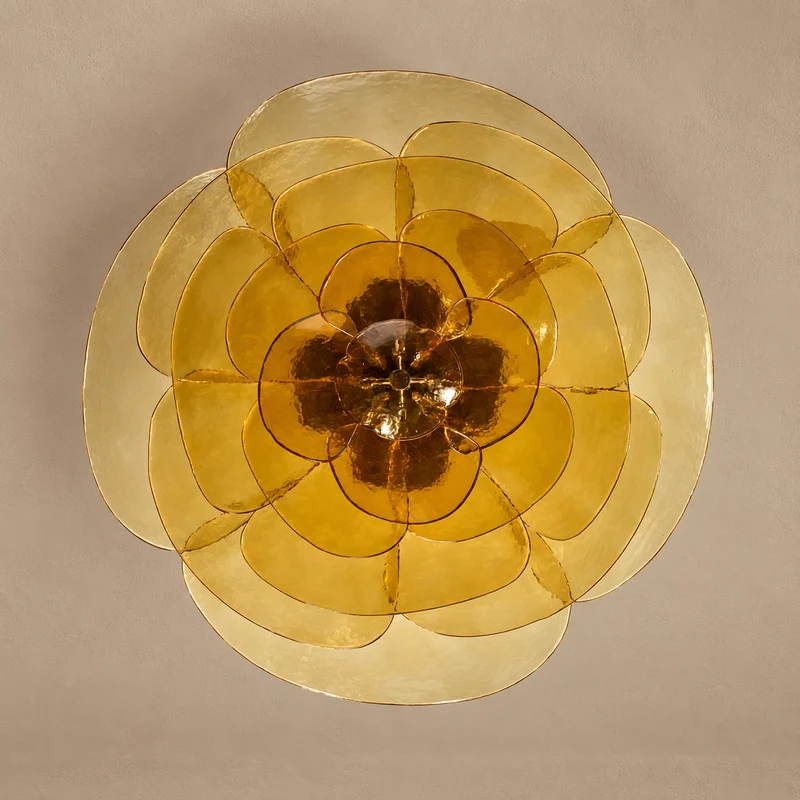 Fiore Chandelier | Amber Glass | CLZL896620A