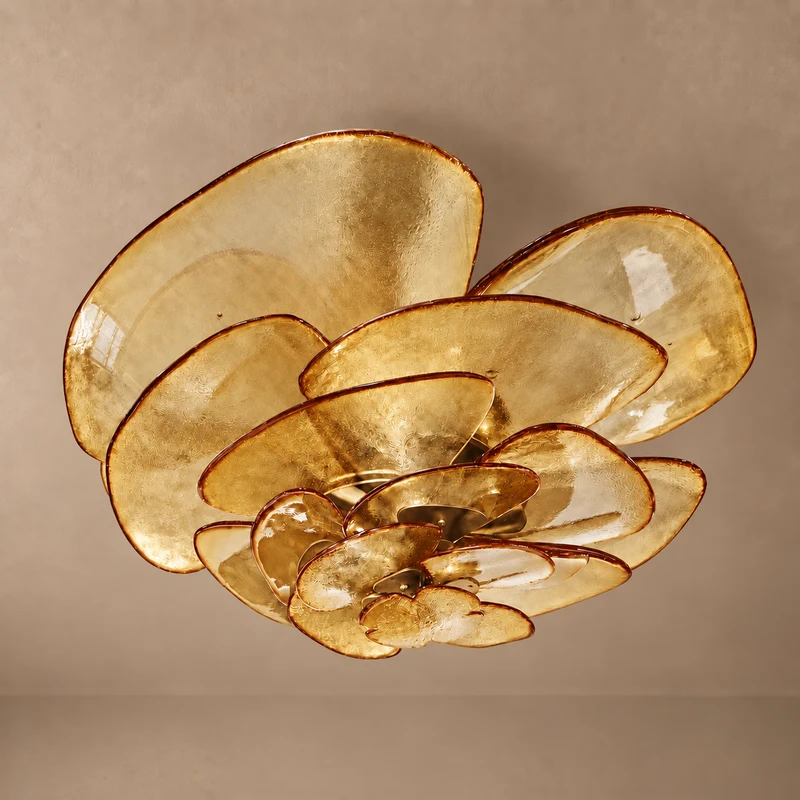 Fiore Chandelier | Amber Glass | CLZL896620A