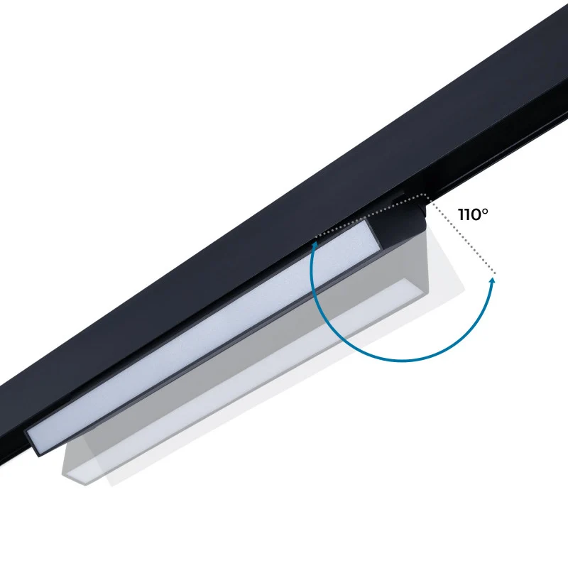 Trano 48V Magnet Schienensystem CCT Leuchte 12W/18W DALI‑2 dimmbar – schwenkbarer LED Stromschienenstrahler 2700‑6000K, CRI 95, 120°
