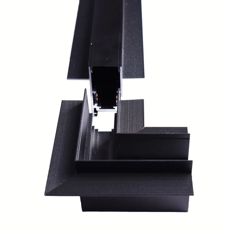 Trano Verbinder für 20 mm Einbau‑Magnetschienen – L, T & X – 90° Verbindungen, Aluminium, IP20, Schwarz, inkl. Montagezubehör, magnetisches 48V System