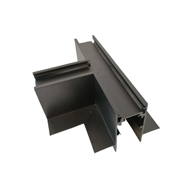 Trano Verbinder für 20 mm Einbau‑Magnetschienen – L, T & X – 90° Verbindungen, Aluminium, IP20, Schwarz, inkl. Montagezubehör, magnetisches 48V System