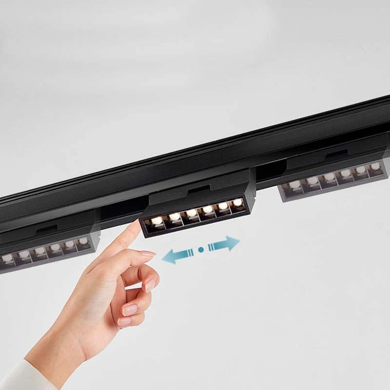 Trano Einbau‑Magnetschiene 20 mm Schwarz – 48V Magnet‑Stromschiene aus Aluminium, IP20, 1 m & 2 m, inkl. Abdeckung & Endkappen, CE/ROHS