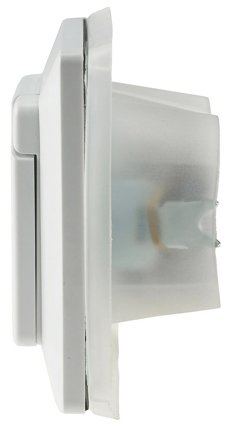Trano Schutzkontakt-Steckdose IP44 250V~/16A inkl. Rahmen UP weiß matt & anthrazit, spritzwassergeschützt, 80x80mm