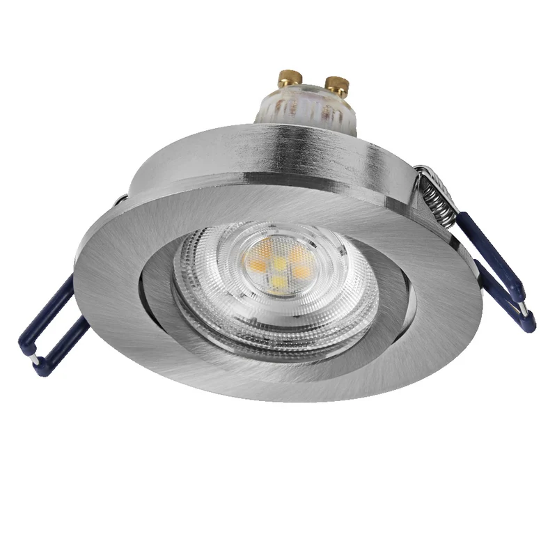 OSRAM Matter SMART+ LED smarter Einbauspot Bad GU10 schwenkbar 4.7W RGBW Satin-Nickel ⌀68 mm