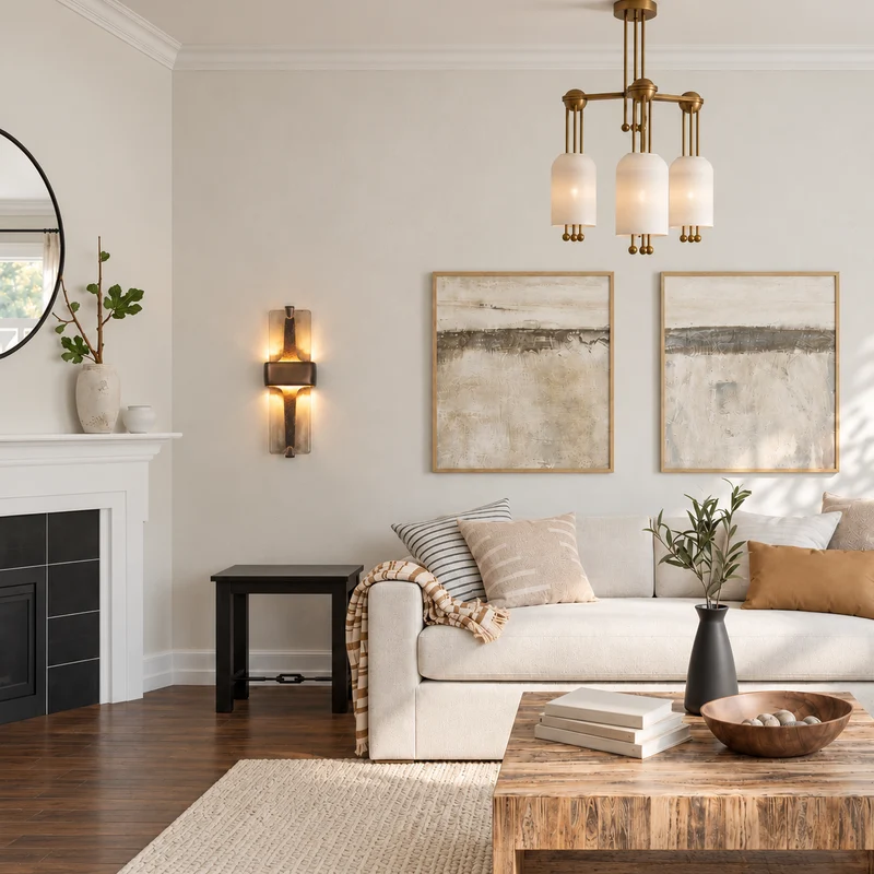 Textured Glass & Brass Wall Sconce | CLGGP57