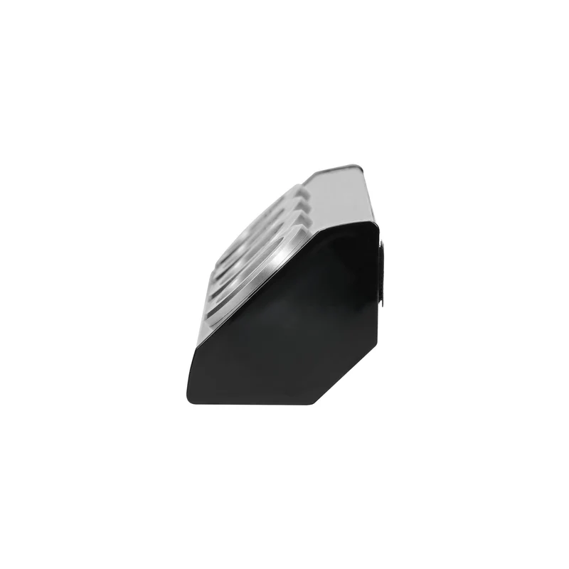 Trano Ecksteckdose 3-Fach mit 2 USB Anschlüssen, 45° Montage, Edelstahl Inox, 3680W 16A, Kabel 1,5m, Küche & Büro