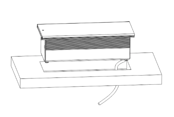 Trano Einbausteckdose mit Schiebedeckel, 2x Schuko 3680W, 2x USB-A+C 5V/4,2A, 1,8m Kabel, Aluminium Silber, 190x86mm