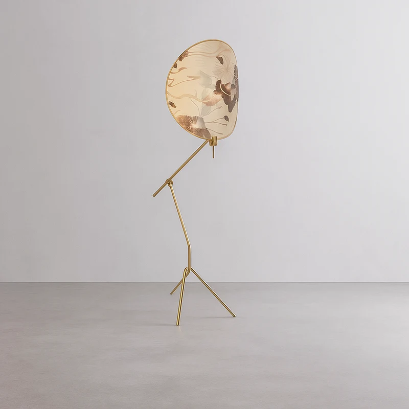 Art Deco White Floral Floor Lamp | CLXDR026