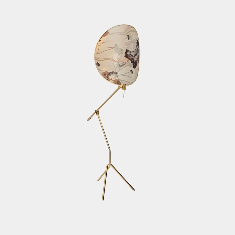 Art Deco White Floral Floor Lamp | CLXDR026