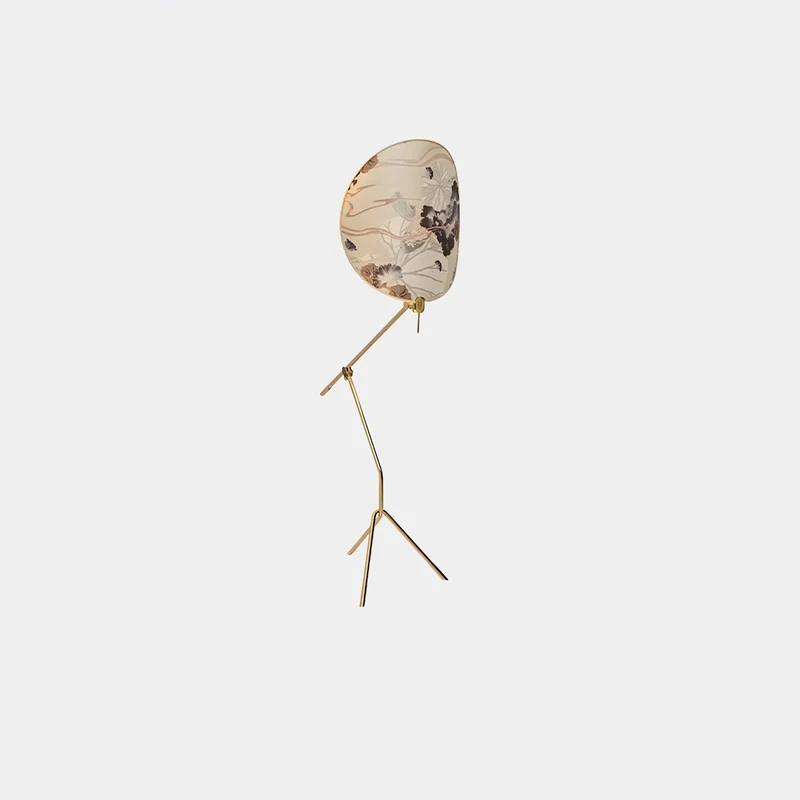 Art Deco White Floral Floor Lamp | CLXDR026