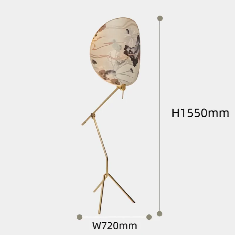 Art Deco White Floral Floor Lamp | CLXDR026