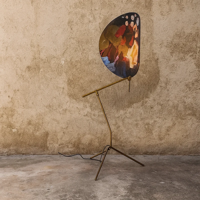 Art Deco Botanical Glass Floor Lamp | CLXDR025