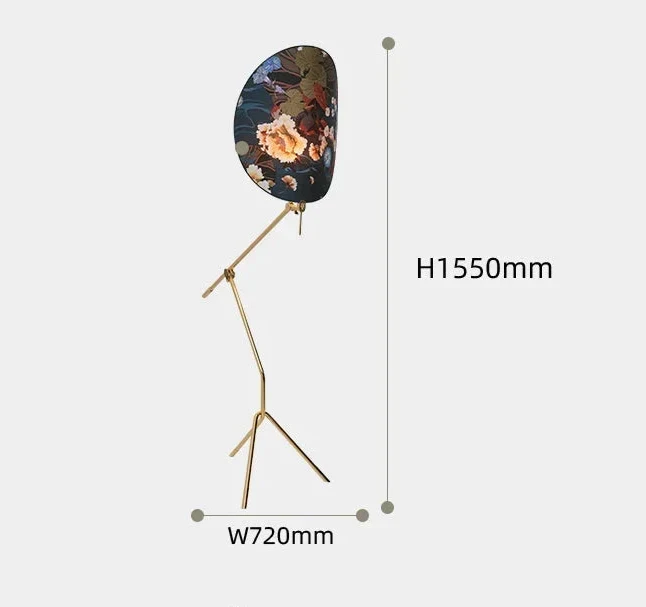 Art Deco Botanical Glass Floor Lamp | CLXDR025