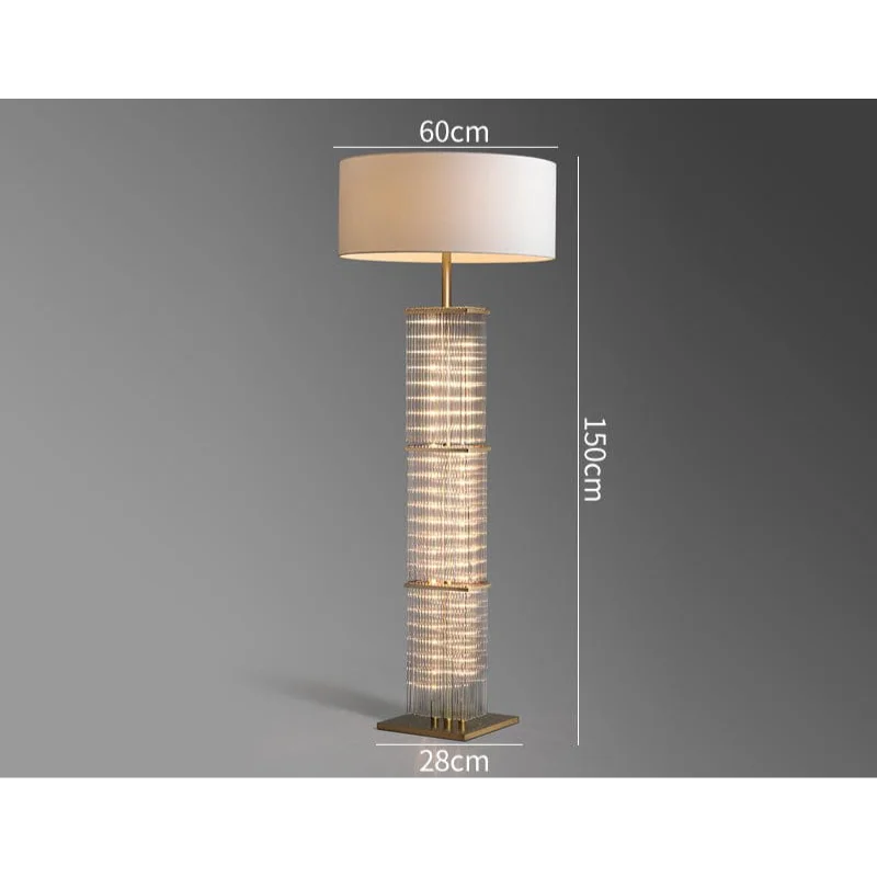 Glass & Copper Cage Floor Lamp | CLGT025