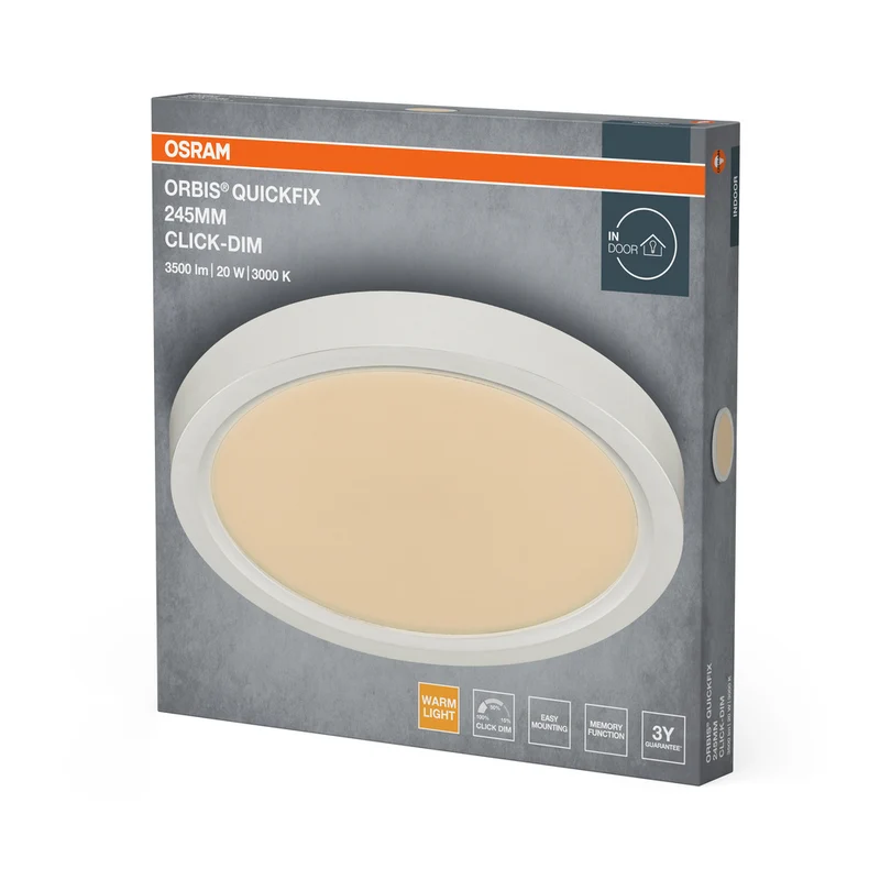 OSRAM Orbis Quickfix Round Deckenleuchte 245 mm 20W Click-Dim Weiß
